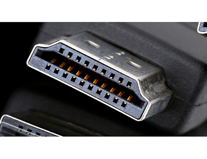 Close-up of HDMI cord